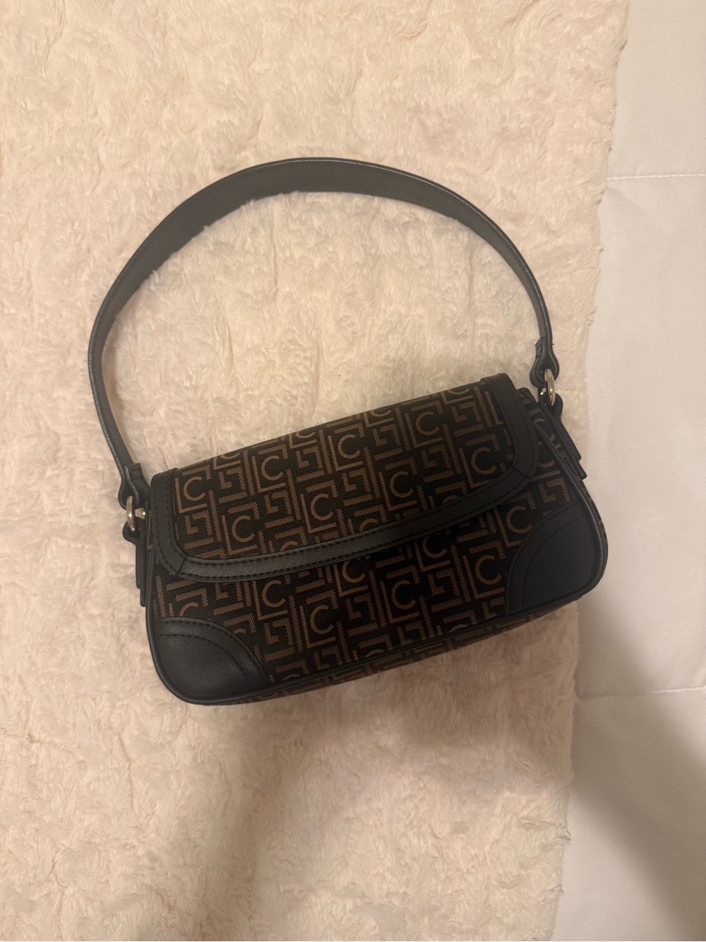 Liz Claiborne Monogram Brown Shoulder Bag
